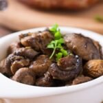 Air fried baby bella mushrooms Mediterranean Salmon with Lemon Rice and Chickpeas in 30 Minutes (38)