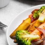 Garlic Herb Roasted Potatoes, Carrots, and Zucchini Mediterranean Salmon with Lemon Rice and Chickpeas in 30 Minutes (43)