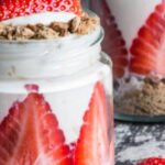Easy High Protein Strawberry Cheesecake Jar Untitled Project (68)